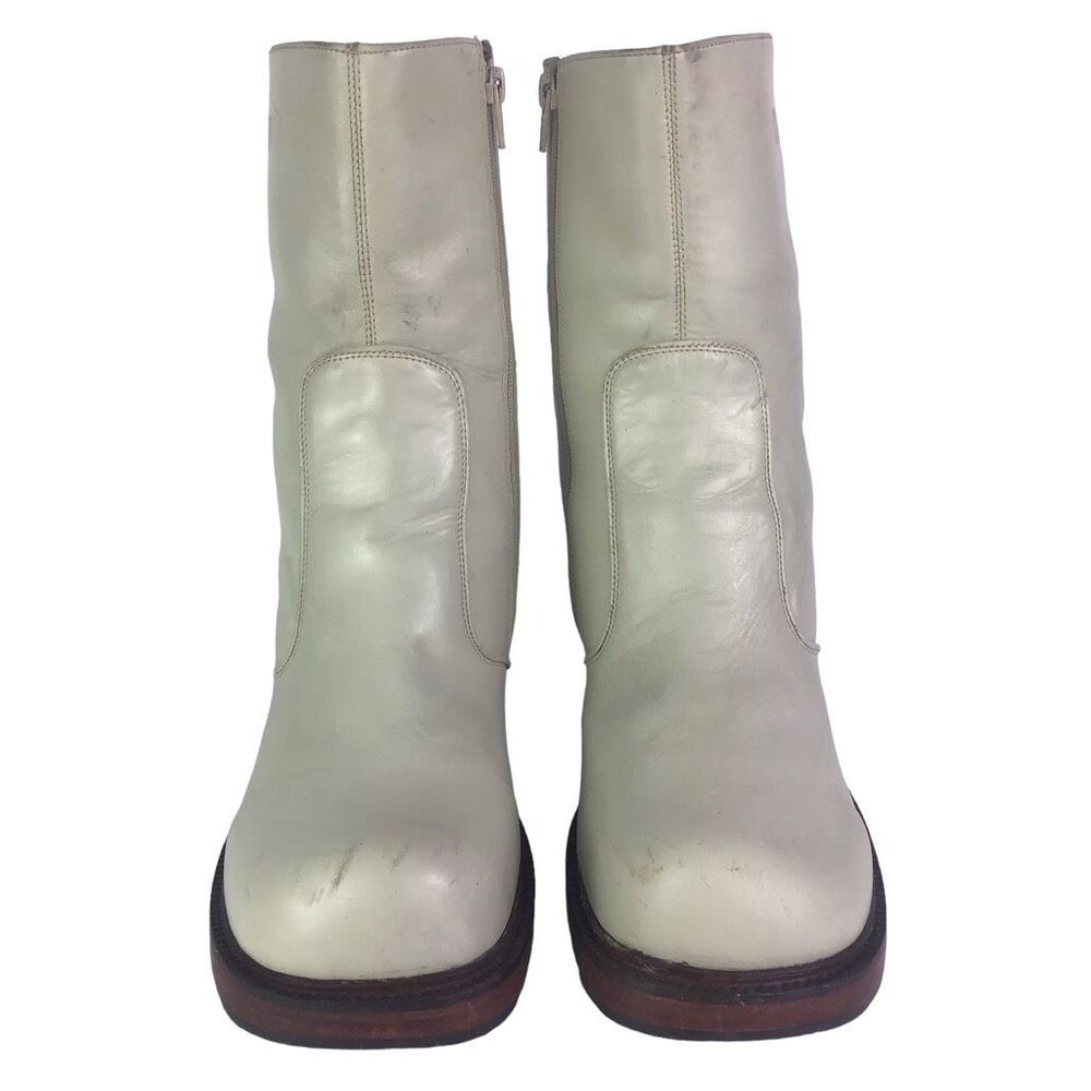Durango Madden Style Vintage 90s Y2K Bratz Chunky White Cream Platform Boots 9 - Picture 6 of 11